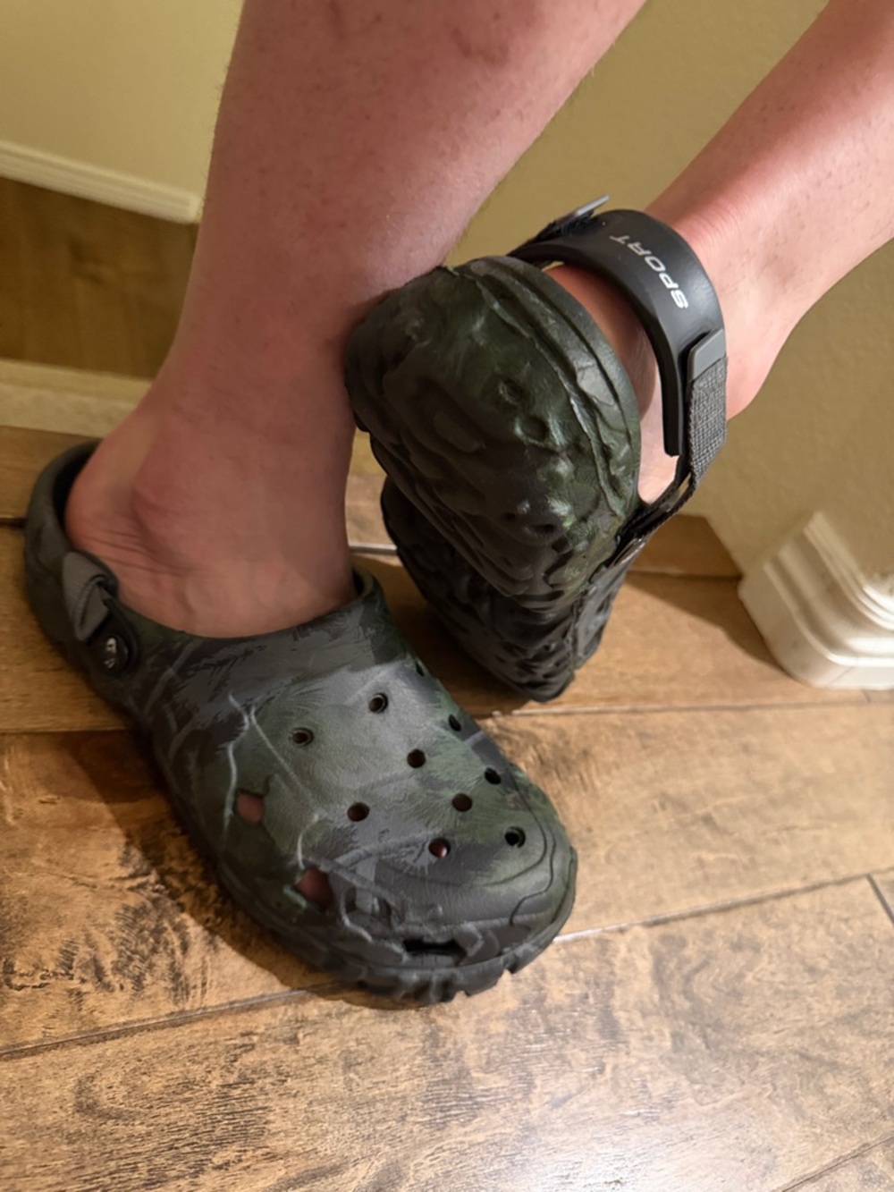 Camo Green Foam Clog Slip-Ons